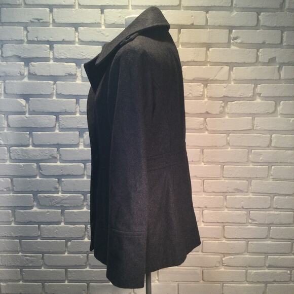 Michael Michael Kors double breasted gray button front coat medium - Picture 4 of 6